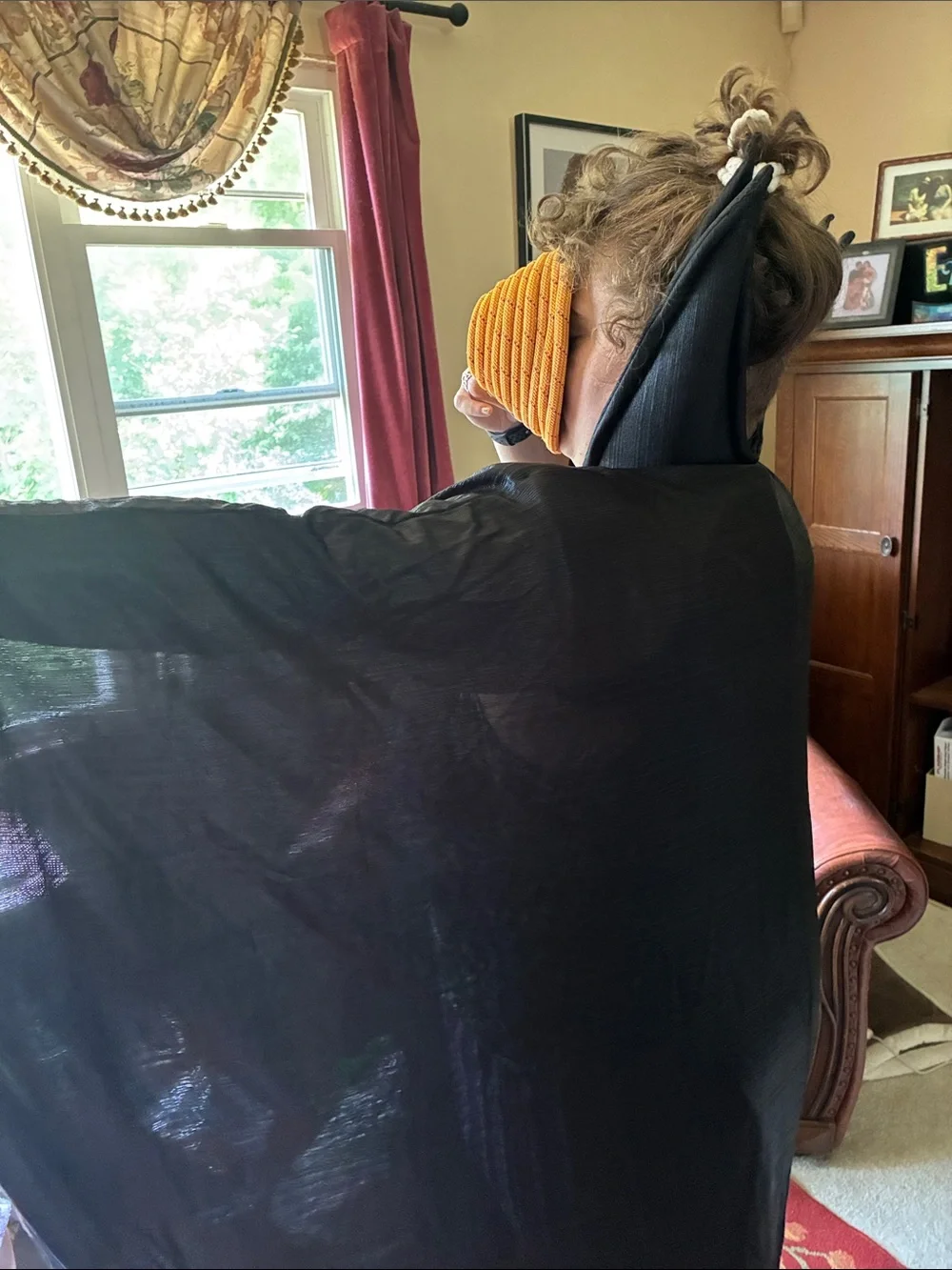 Disney Black Hooded Cape Costume maleficent.